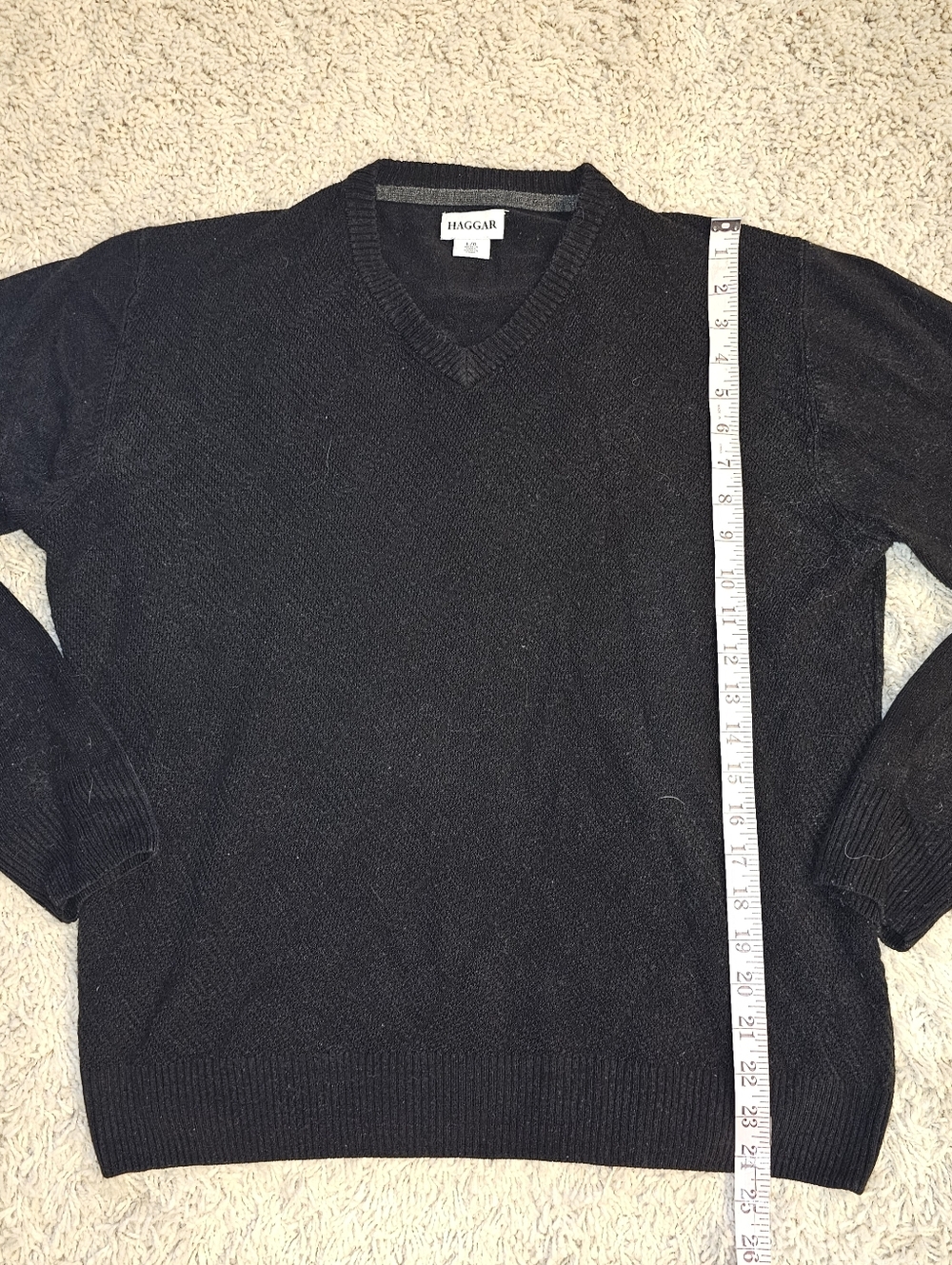 Haggar Black Mens/Unisex Sweater